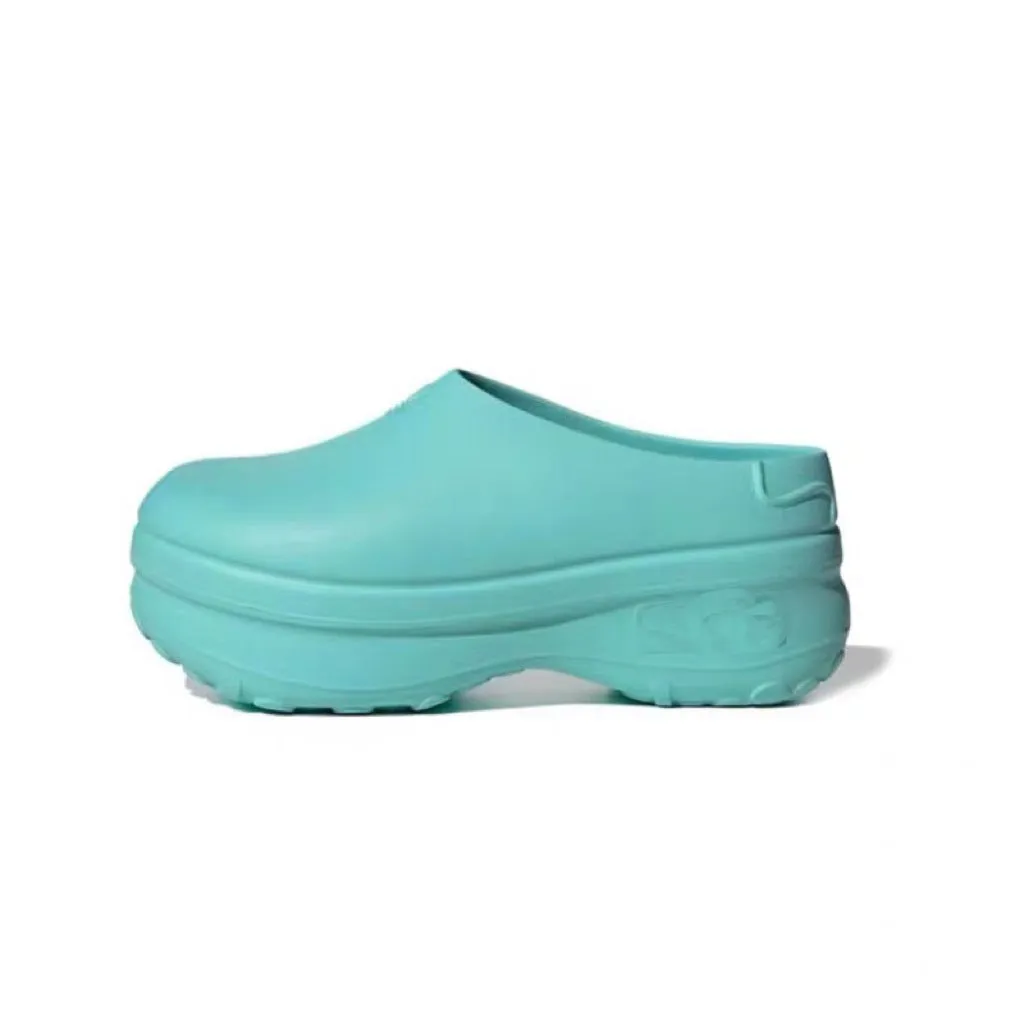 2024 new thick-soled toe flip-flop anti-slip heightened flatwood sports hole shoes