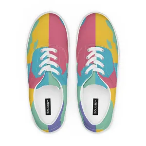 AFRICA WARHOL Women’s Lace-Up Canvas Shoes (Retro)
