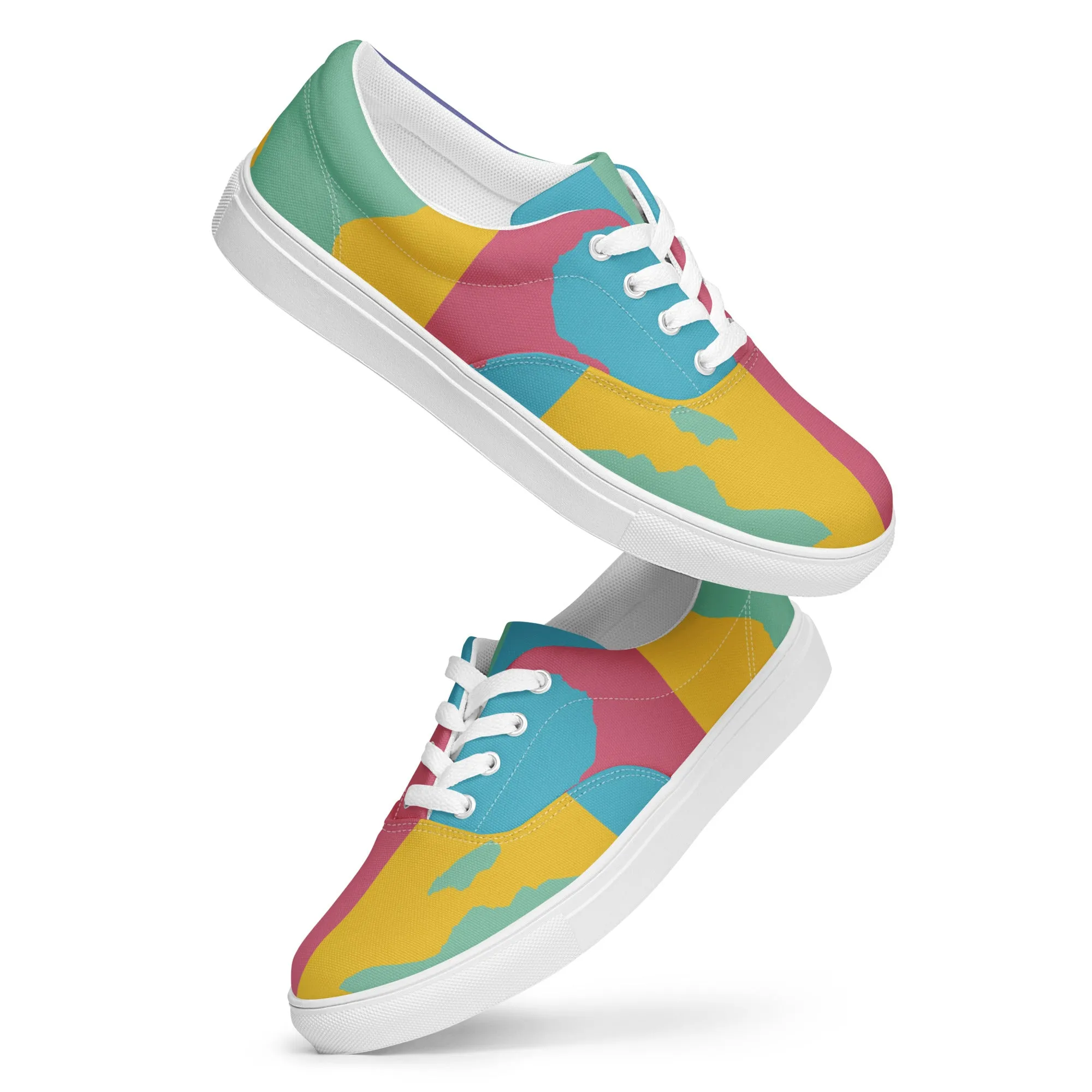 AFRICA WARHOL Women’s Lace-Up Canvas Shoes (Retro)