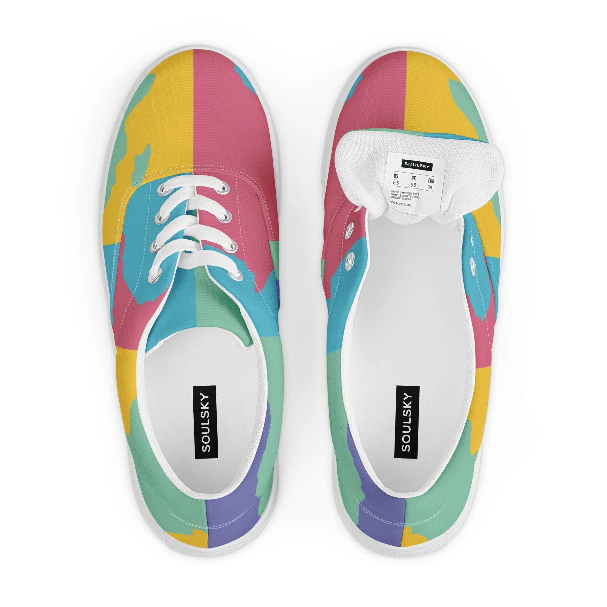 AFRICA WARHOL Women’s Lace-Up Canvas Shoes (Retro)
