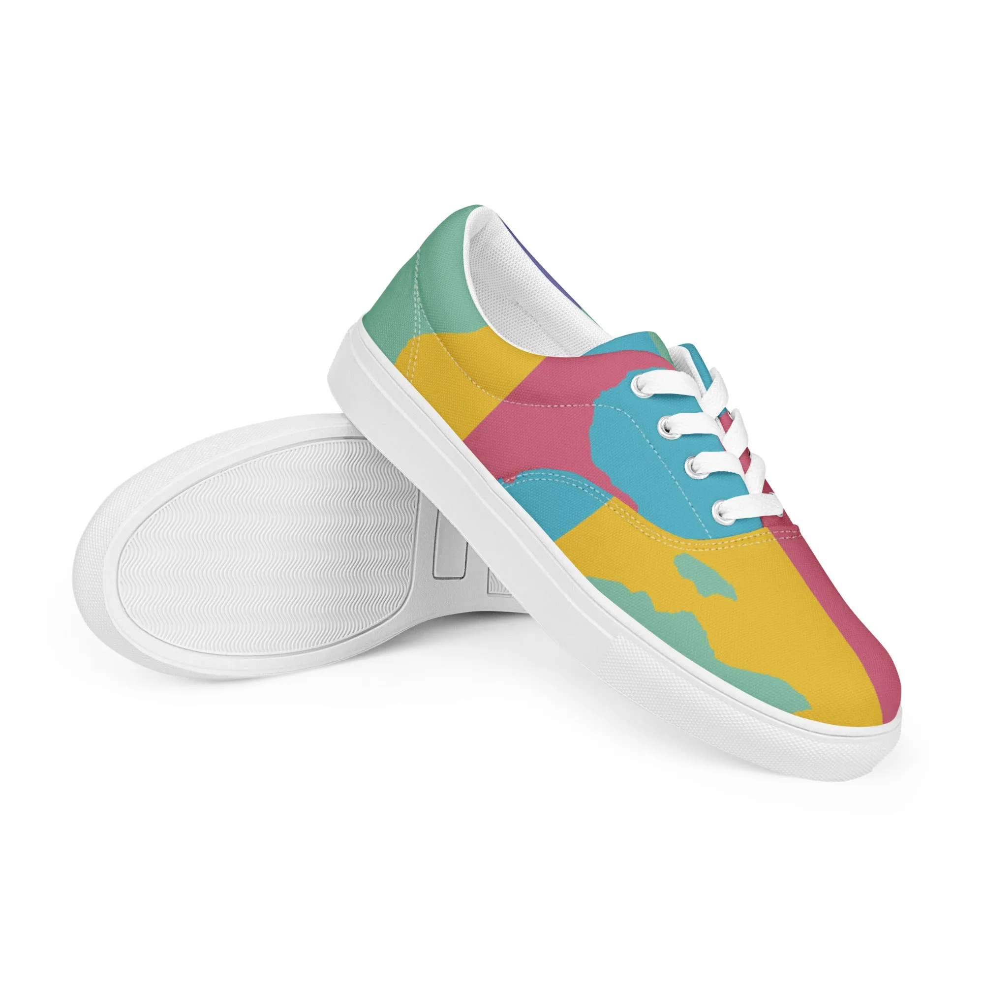 AFRICA WARHOL Women’s Lace-Up Canvas Shoes (Retro)