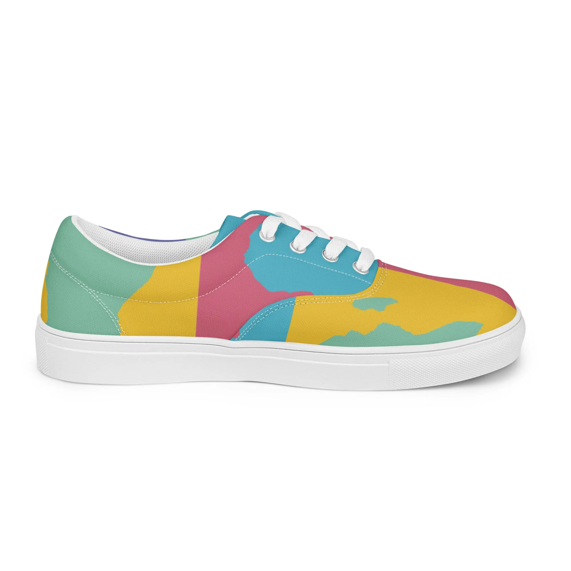 AFRICA WARHOL Women’s Lace-Up Canvas Shoes (Retro)