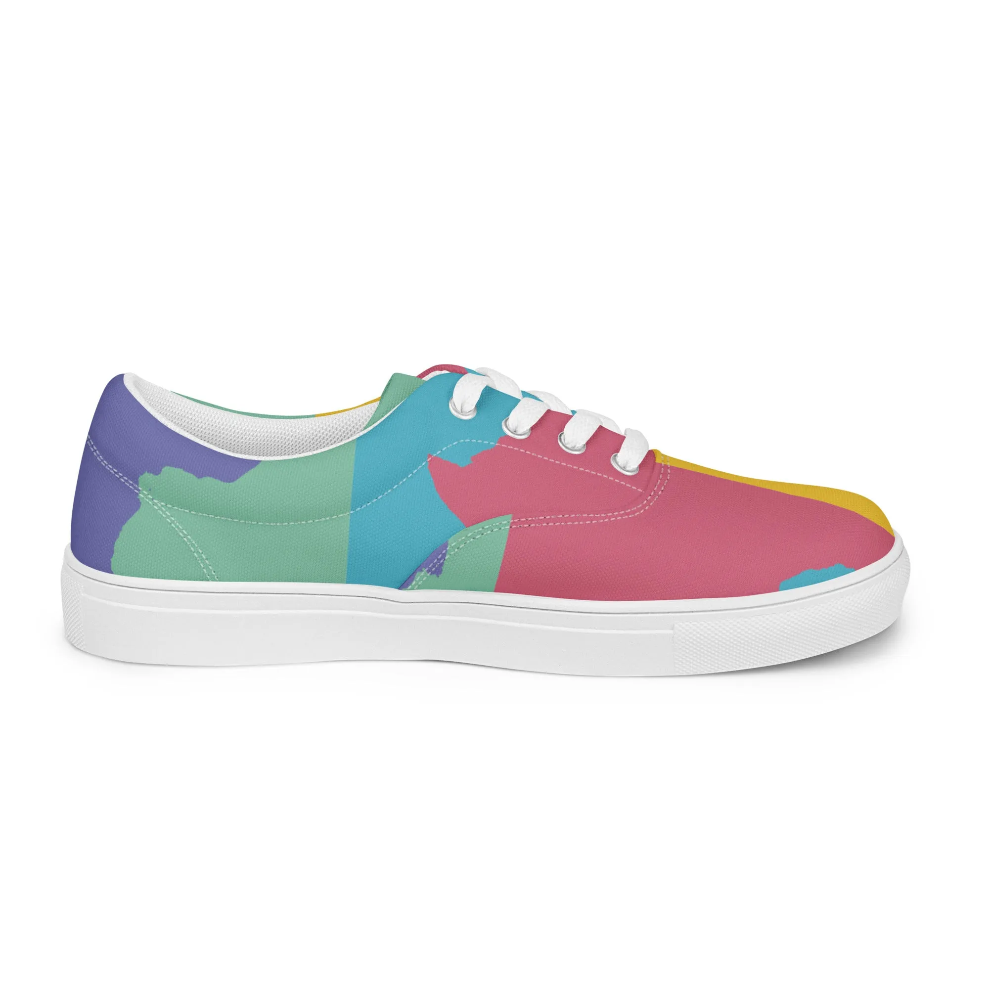 AFRICA WARHOL Women’s Lace-Up Canvas Shoes (Retro)
