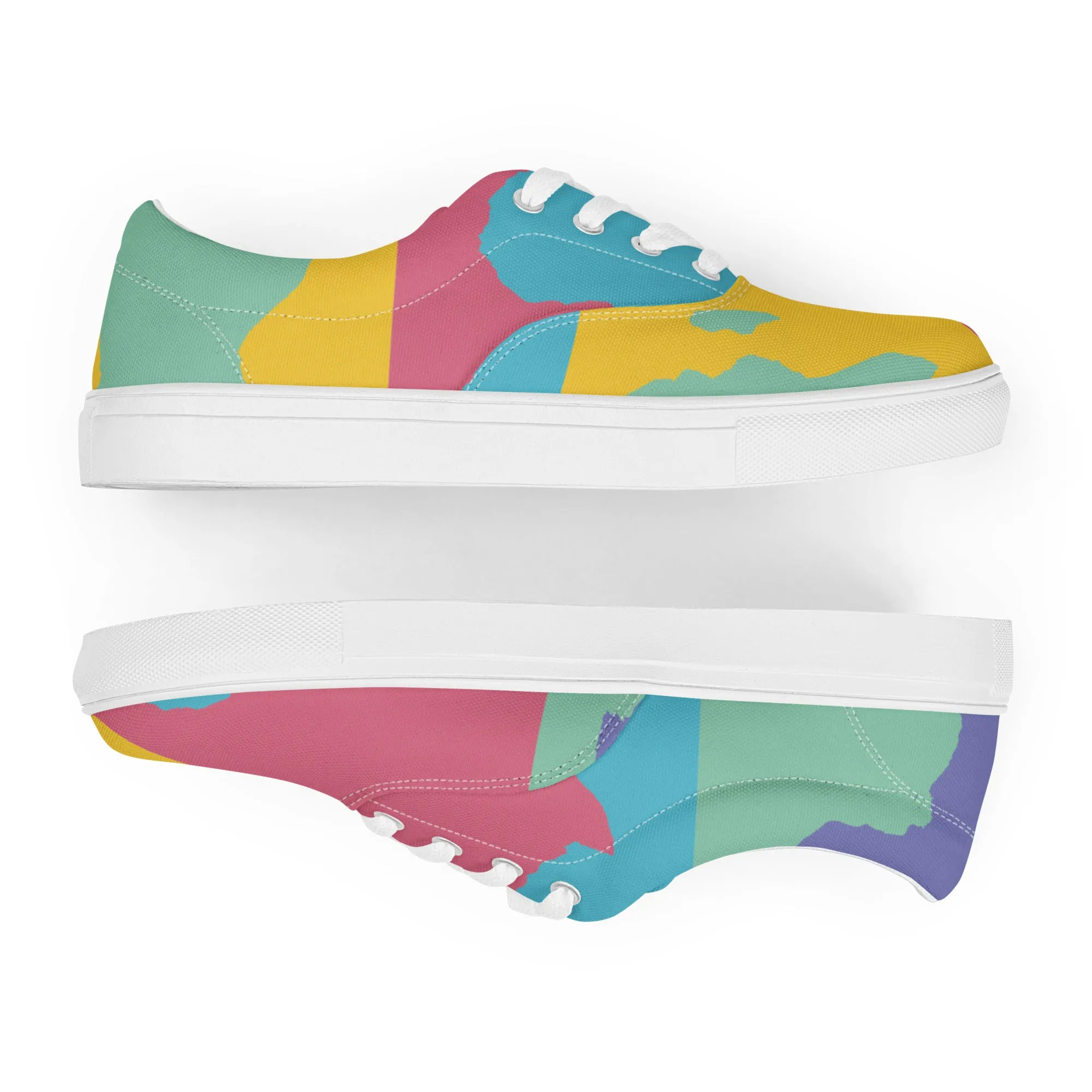 AFRICA WARHOL Women’s Lace-Up Canvas Shoes (Retro)