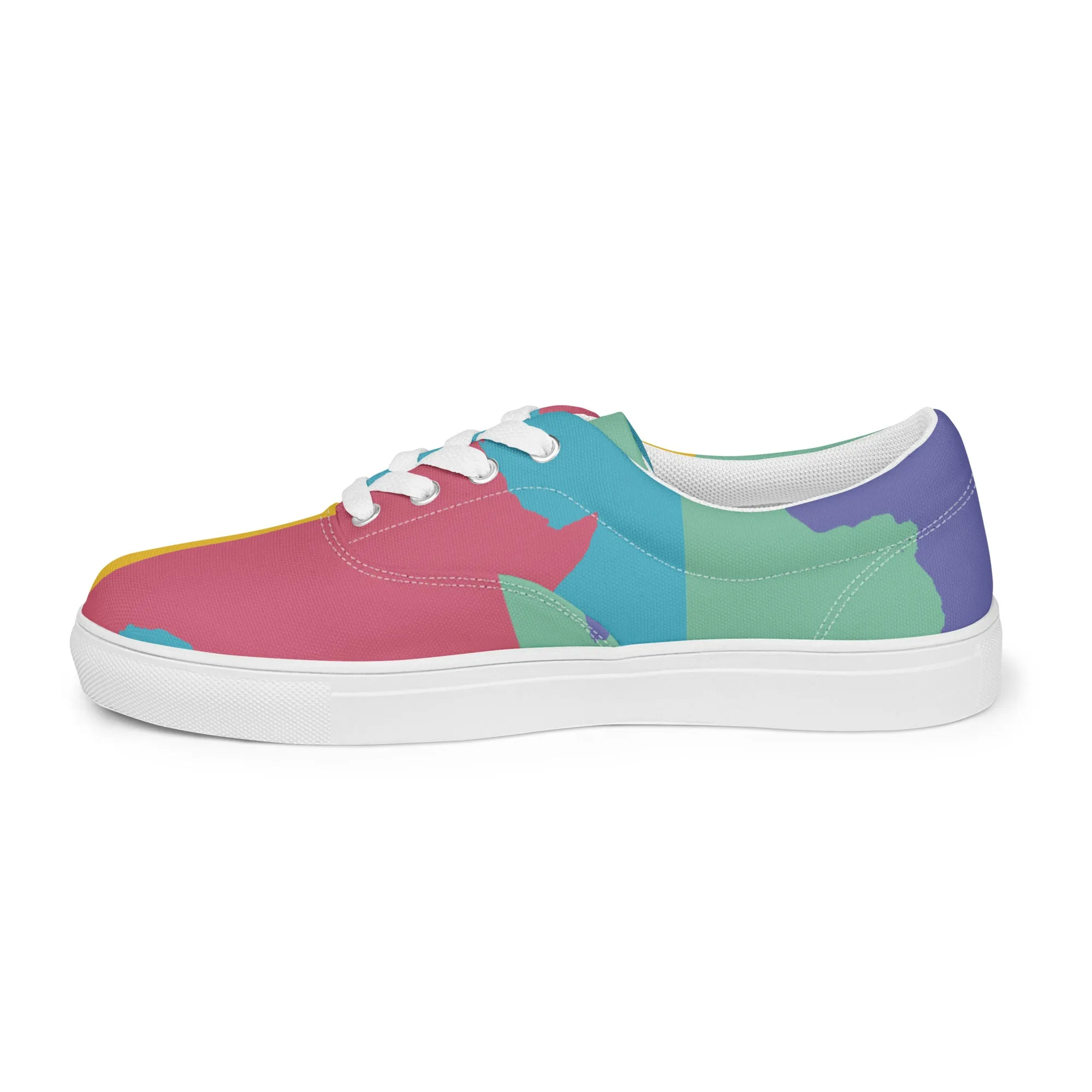 AFRICA WARHOL Women’s Lace-Up Canvas Shoes (Retro)