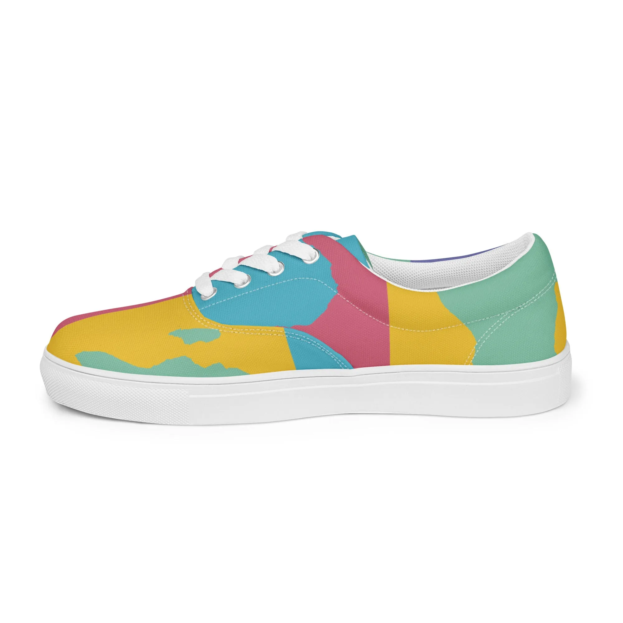AFRICA WARHOL Women’s Lace-Up Canvas Shoes (Retro)