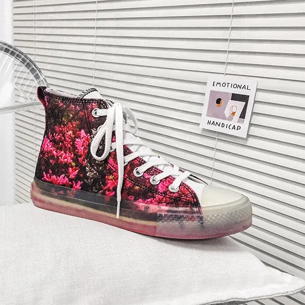 Chinese Style Floral Canvas Sports Shoes Sneaker
