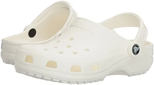 crocs Unisex Classic Clog, White, 6 US Men / 8 US Women