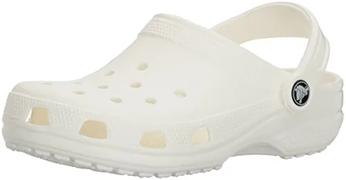 crocs Unisex Classic Clog, White, 6 US Men / 8 US Women