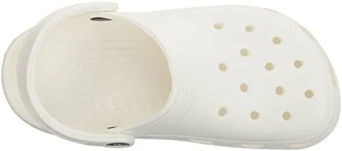 crocs Unisex Classic Clog, White, 6 US Men / 8 US Women