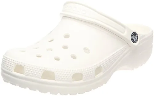 crocs Unisex Classic Clog, White, 6 US Men / 8 US Women