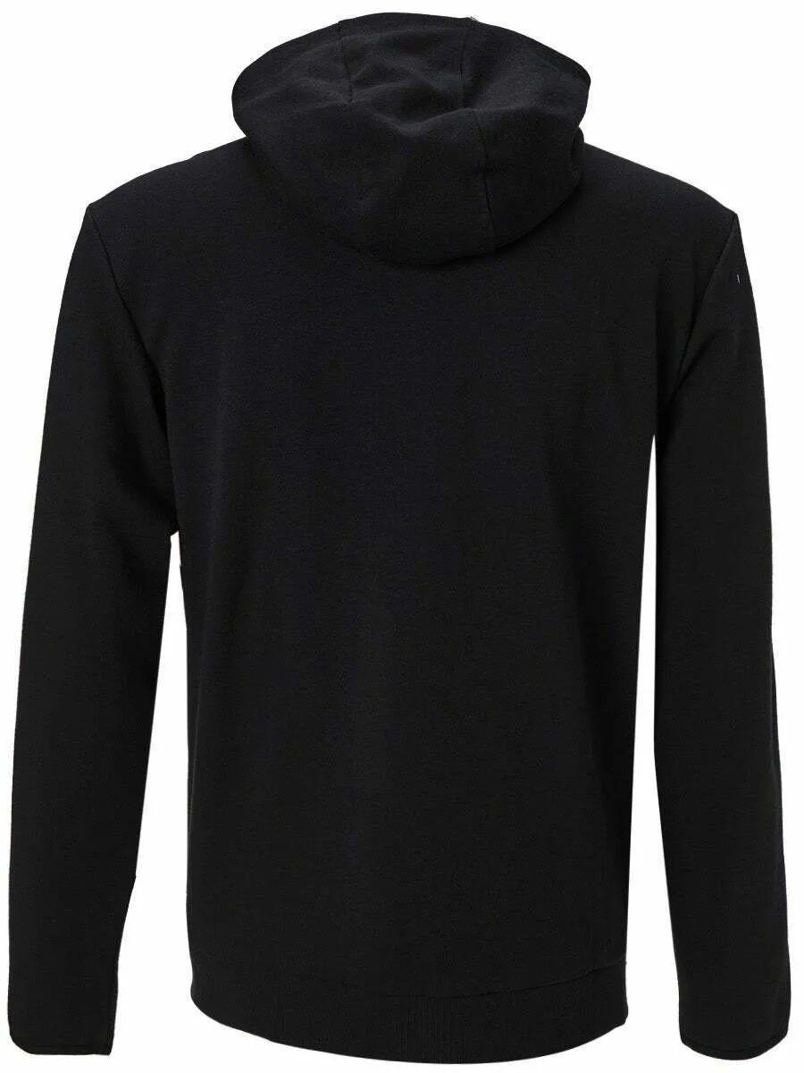 Ellesse Mens Hoodie Full Zip Tracksuit Top Ornari Black Hoody Hood Black Cotton