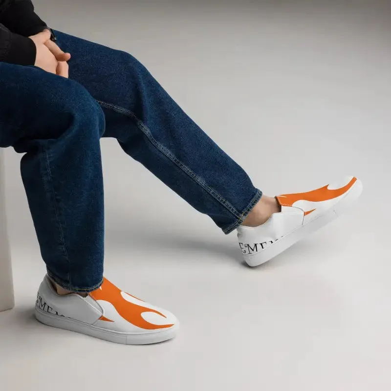 Fire Canvas Shoes Mens Slip Ons