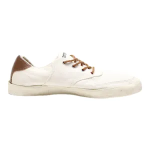 LACOSTE Low Top Trainers White Canvas Mens UK 7.5