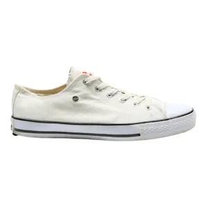 LEE COOPER Low Top Trainers White Canvas Mens UK 8