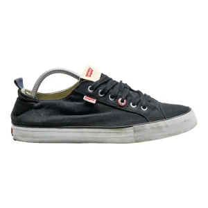 LEVI'S Low Top Trainers Black Canvas Mens UK 10.5