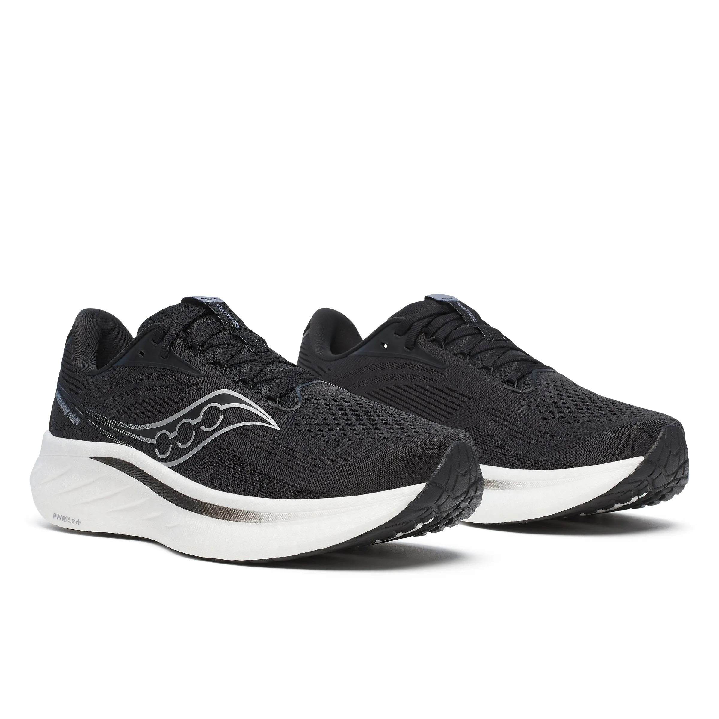 MEN'S RIDE 18 - WIDE 2E - 100 BLACK/WHITE