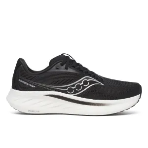 MEN'S RIDE 18 - WIDE 2E - 100 BLACK/WHITE
