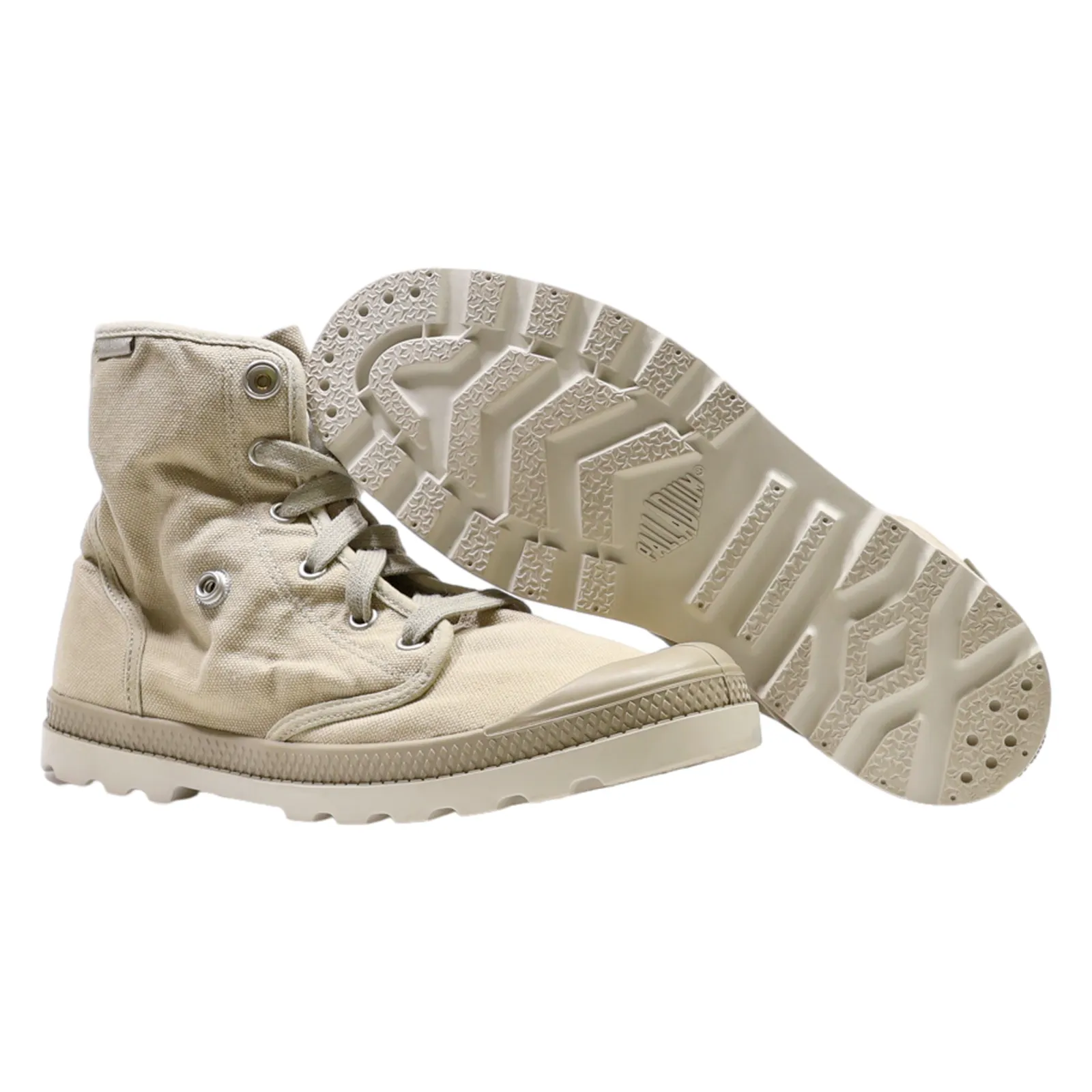PALLADIUM Ankle Boots Beige Canvas Womens UK 6.5