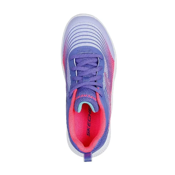 SKECHERS MICROSPEC ADVANCE RUNNING SHOES FOR GIRLS, LAVENDER & NEON PINK