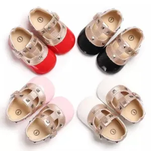 Soft Soled Baby First Walkers Cute Baby shoes Princess Baby Girl Shoes PU Infant Walking Dress Shoes