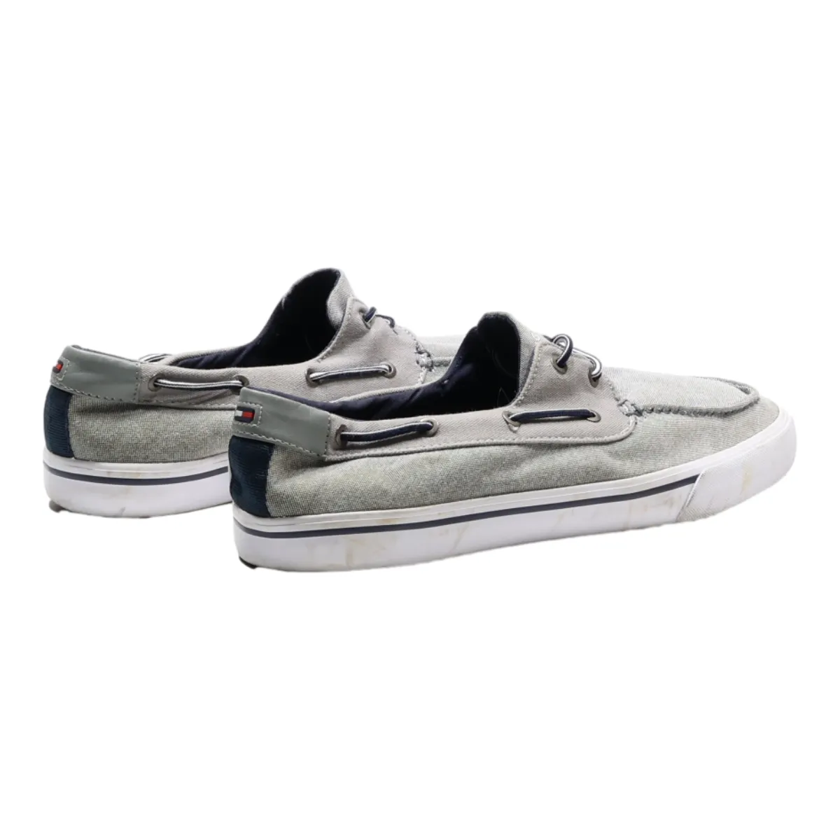 TOMMY HILFIGER Sneaker Trainers Grey Canvas Mens UK 12