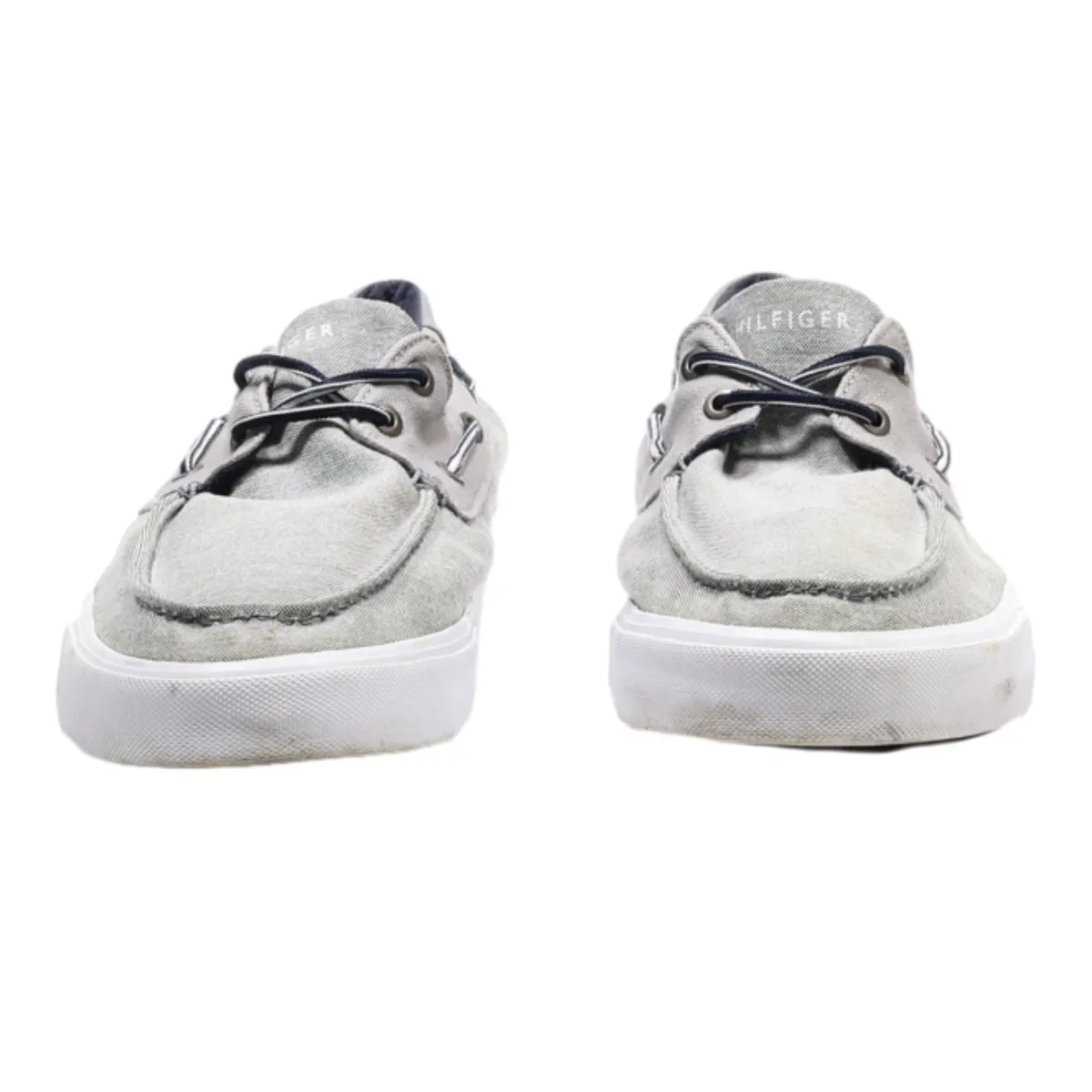 TOMMY HILFIGER Sneaker Trainers Grey Canvas Mens UK 12