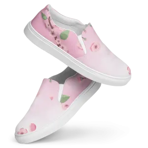 Trendy Pink Florals Canvas Shoes