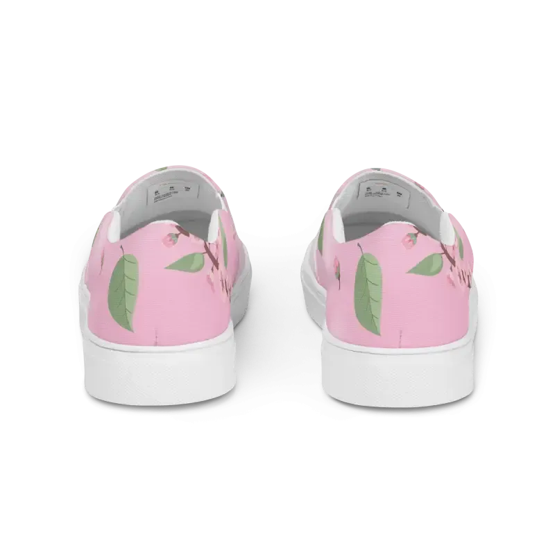 Trendy Pink Florals Canvas Shoes