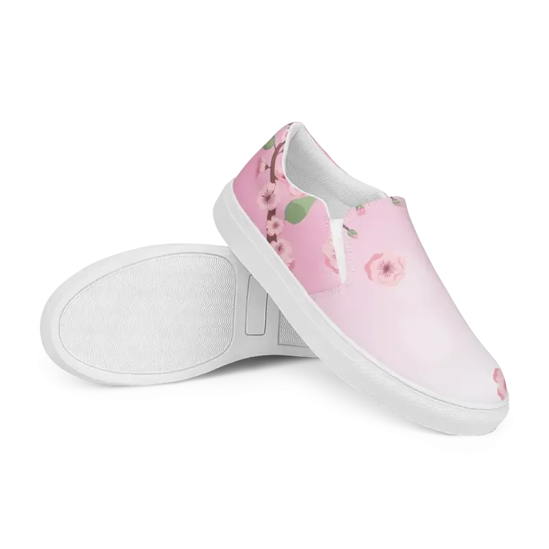 Trendy Pink Florals Canvas Shoes