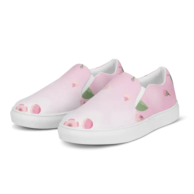 Trendy Pink Florals Canvas Shoes