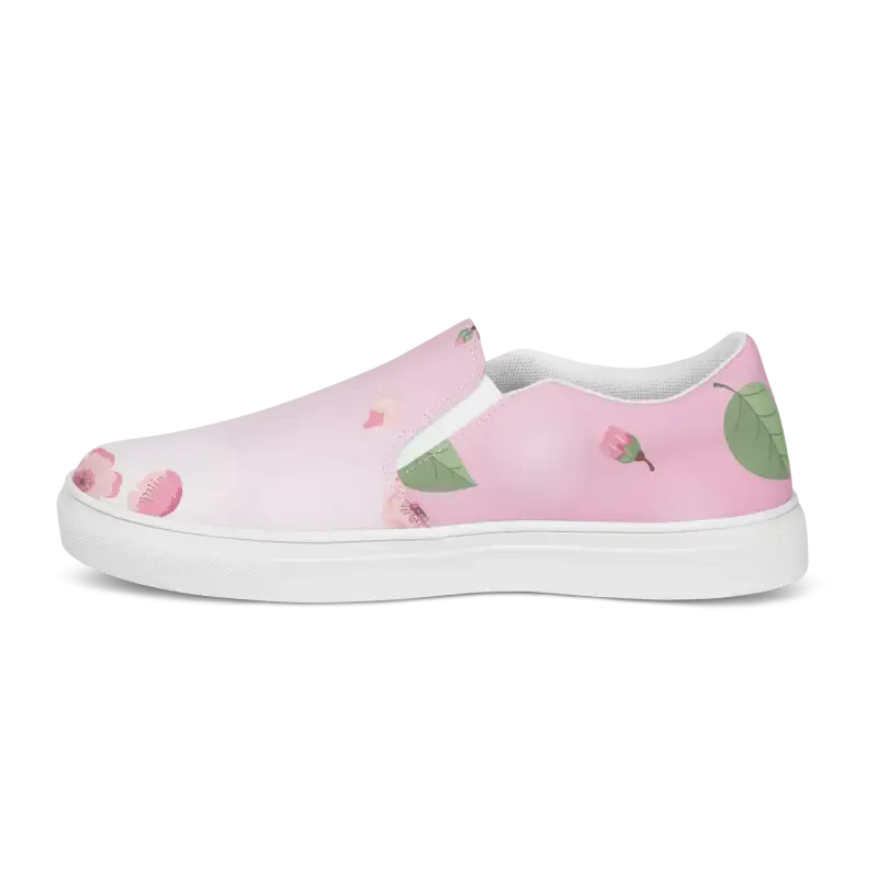 Trendy Pink Florals Canvas Shoes