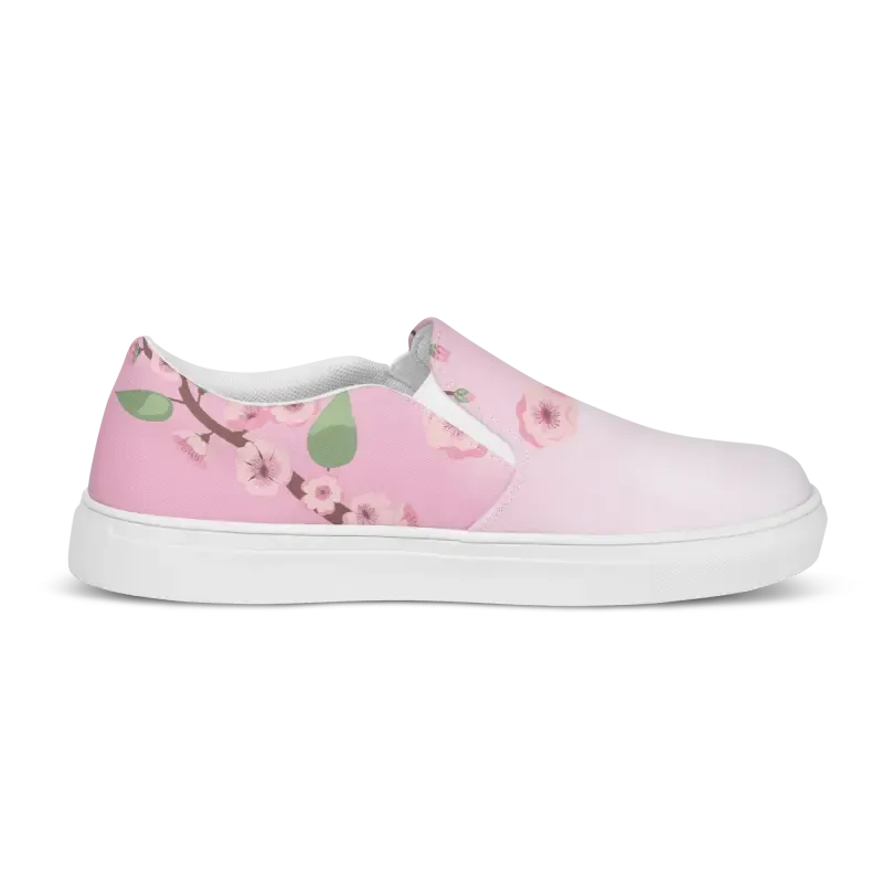 Trendy Pink Florals Canvas Shoes