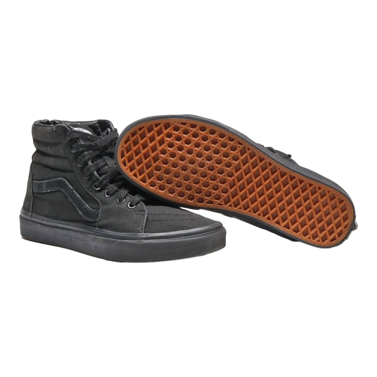 VANS High Top Trainers Black Canvas Mens UK 7