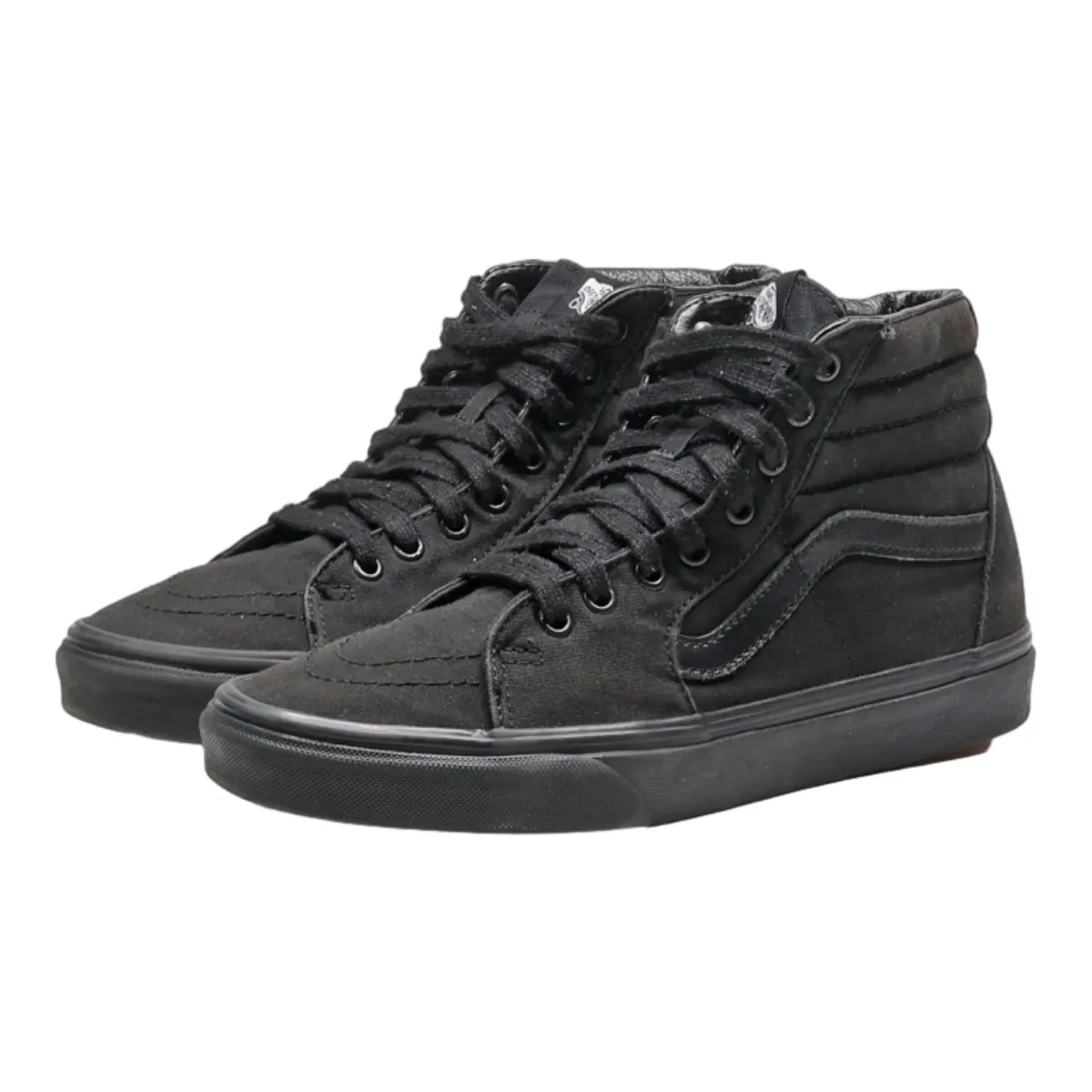 VANS High Top Trainers Black Canvas Mens UK 7