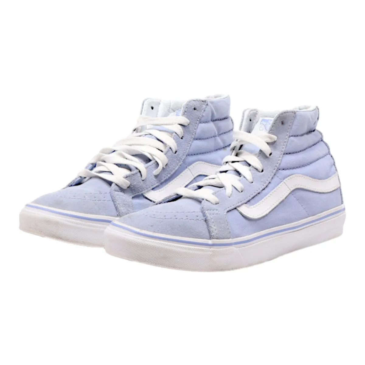 VANS Old Skool High Top Trainers Blue Canvas Womens UK 5
