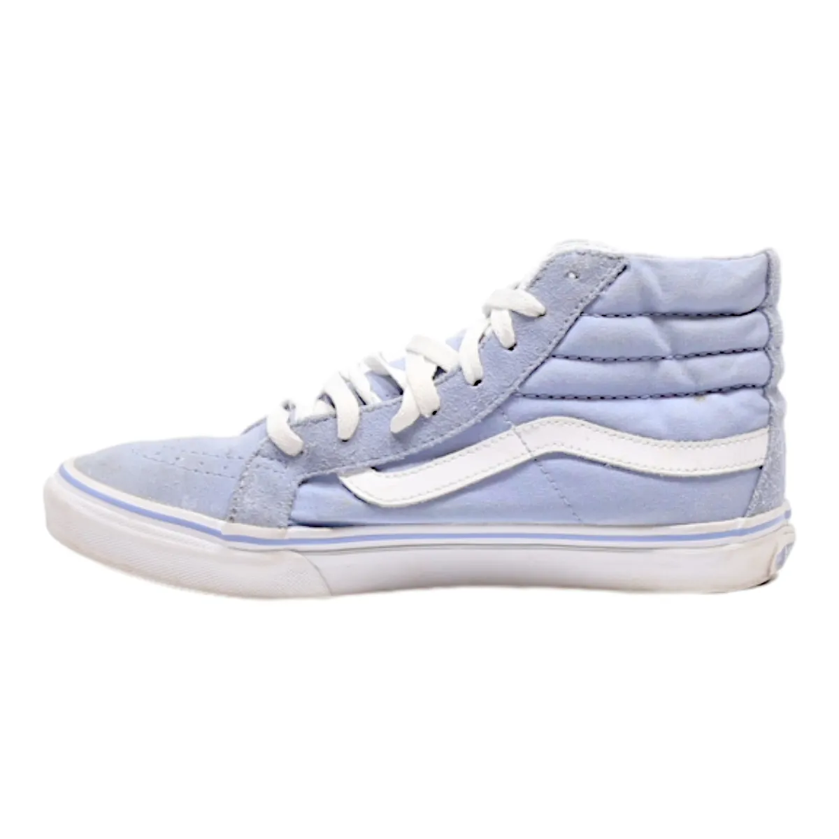 VANS Old Skool High Top Trainers Blue Canvas Womens UK 5