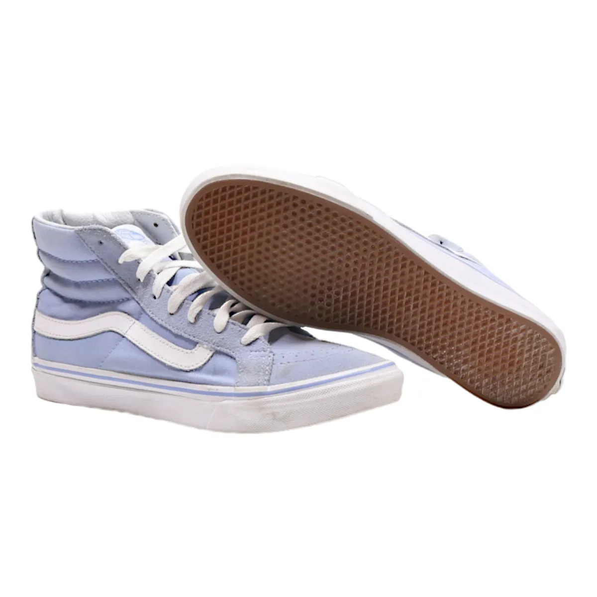 VANS Old Skool High Top Trainers Blue Canvas Womens UK 5