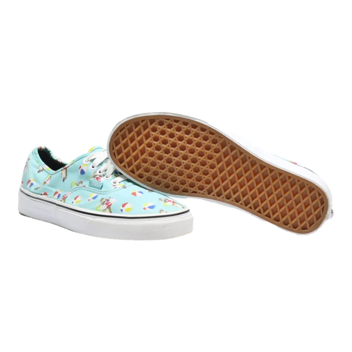 VANS Old Skool Low Top Trainers Blue Canvas Mens UK 6