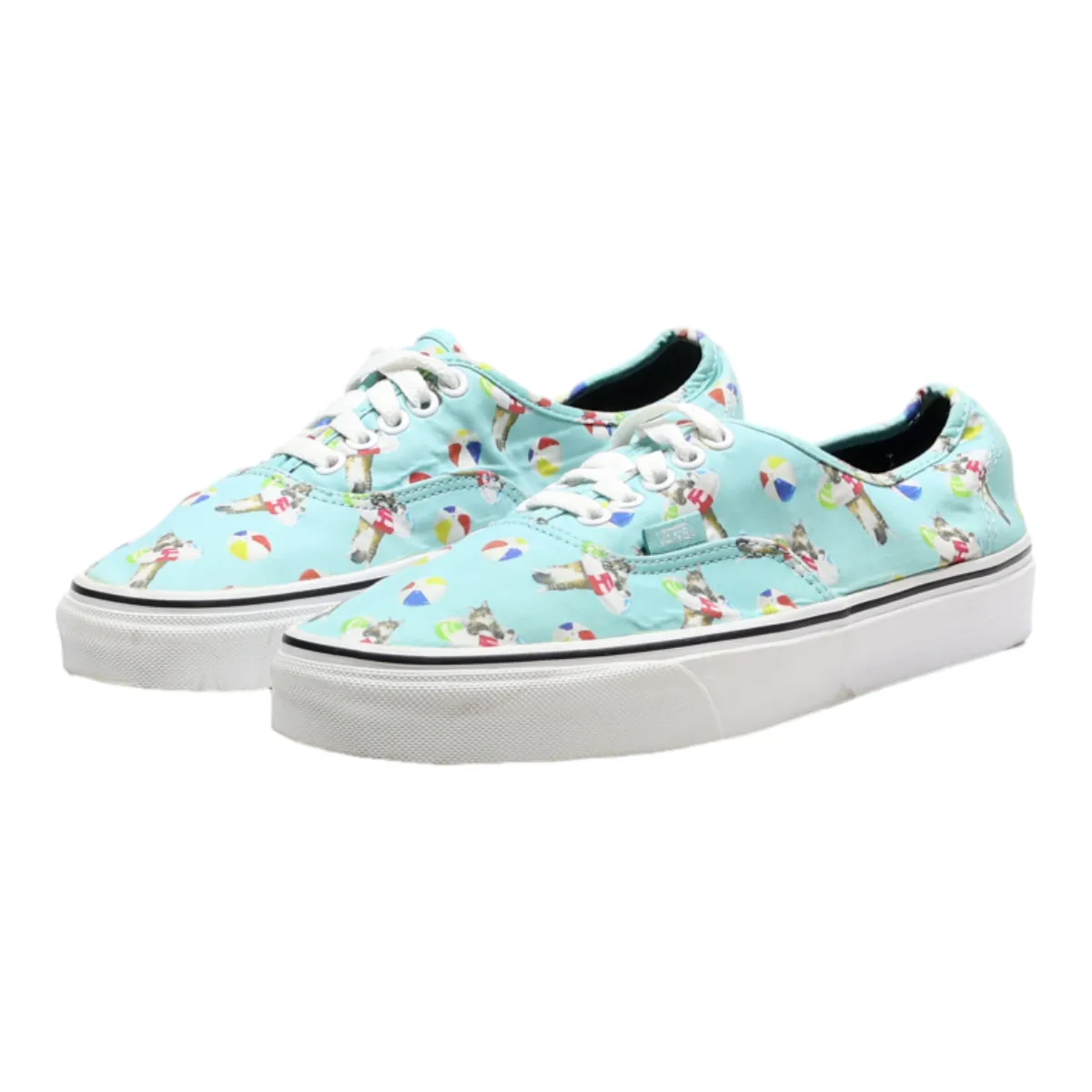 VANS Old Skool Low Top Trainers Blue Canvas Mens UK 6