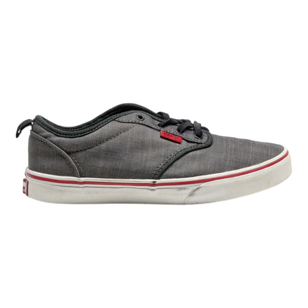 VANS Old Skool Low Top Trainers Grey Canvas Boys UK 5