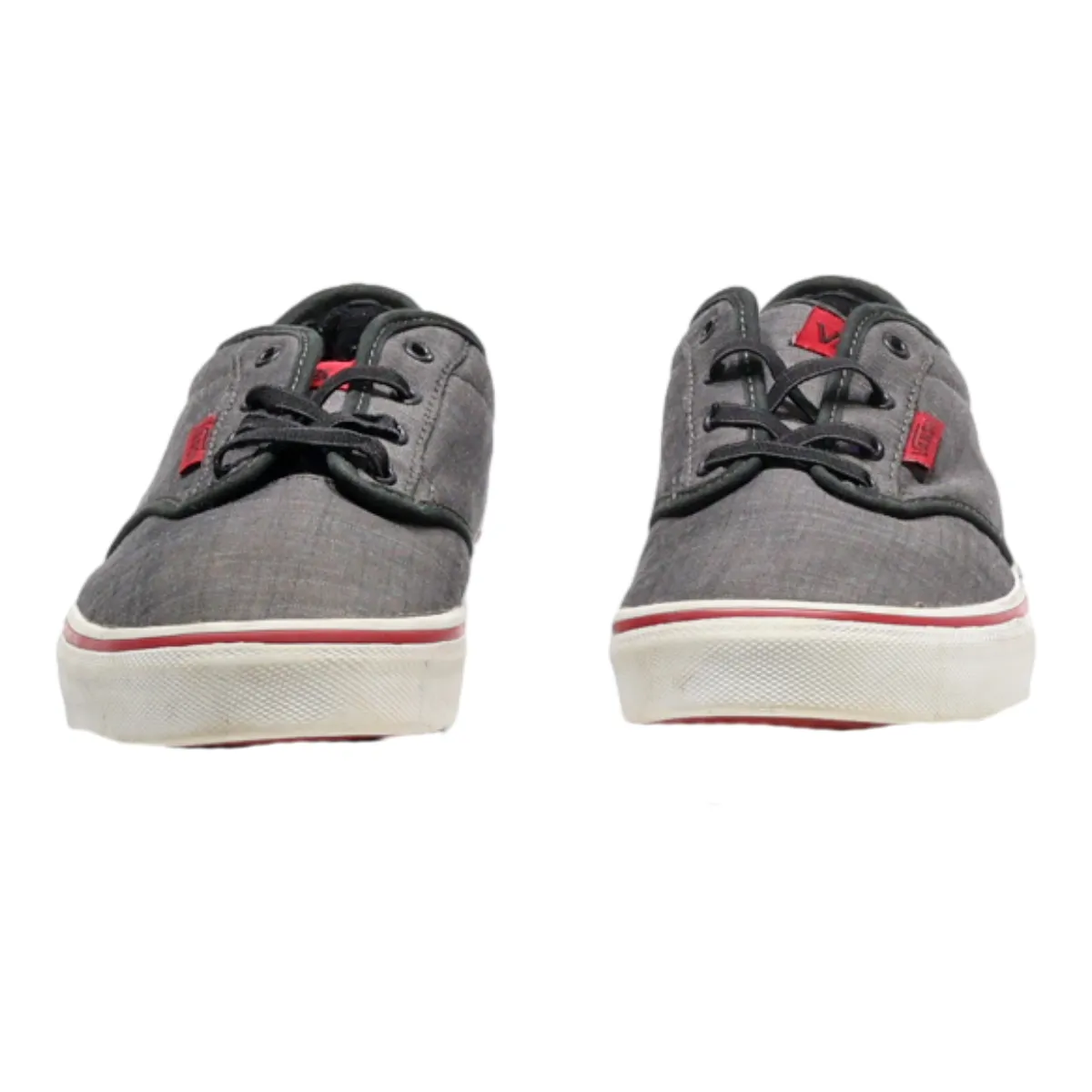 VANS Old Skool Low Top Trainers Grey Canvas Boys UK 5