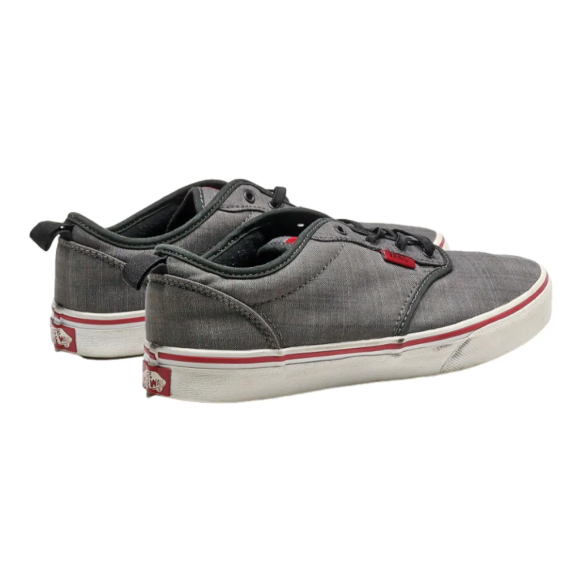 VANS Old Skool Low Top Trainers Grey Canvas Boys UK 5