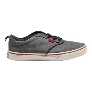 VANS Old Skool Low Top Trainers Grey Canvas Boys UK 5