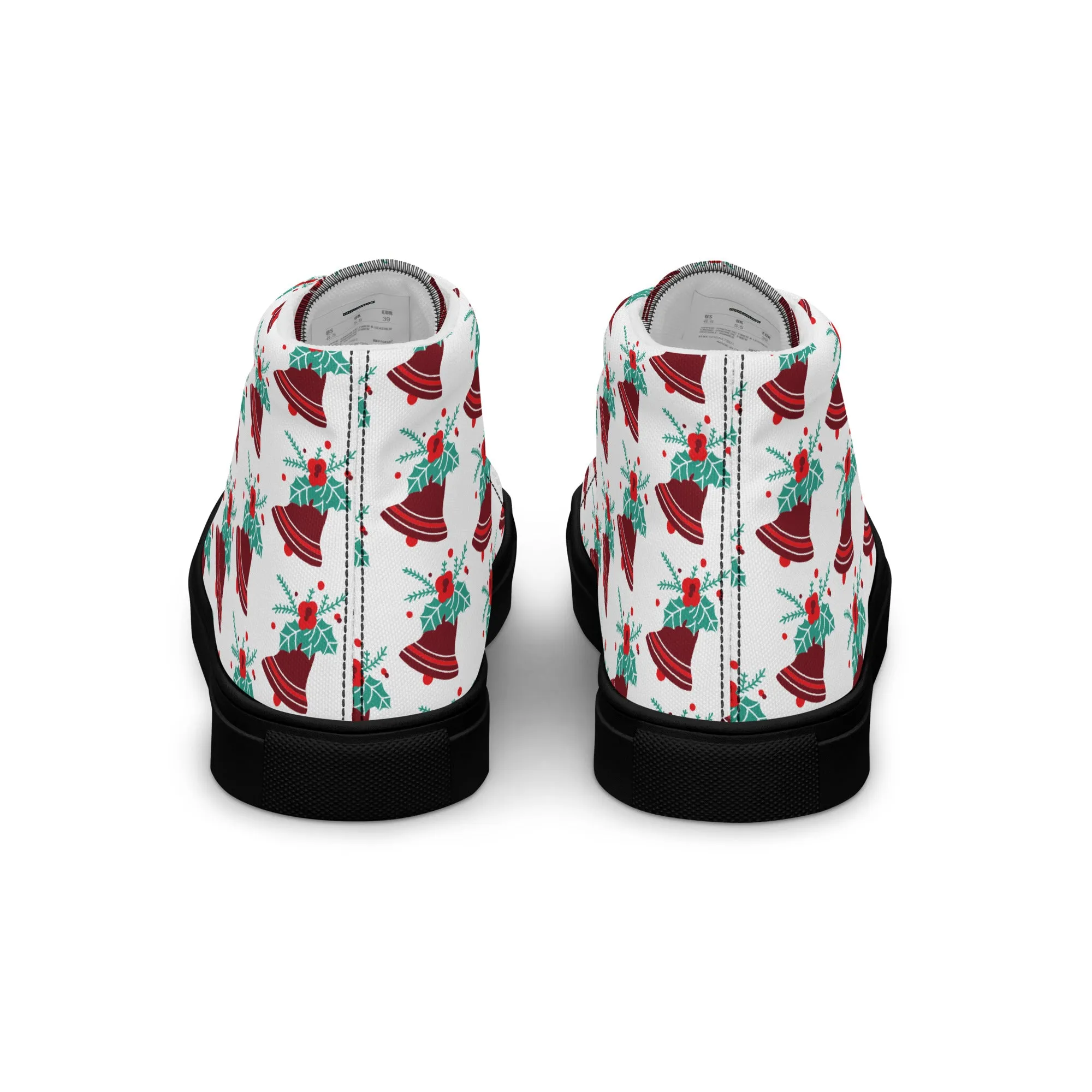 Women Christmas High Top Canvas Shoes (Glamourange Holiday Magic Canvas Shoes For Women - 008)